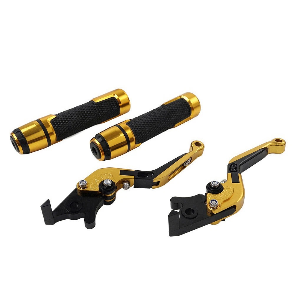 Gold Extendable Brake Clutch Levers Set for Suzuki GSXS125 (2017–2023)