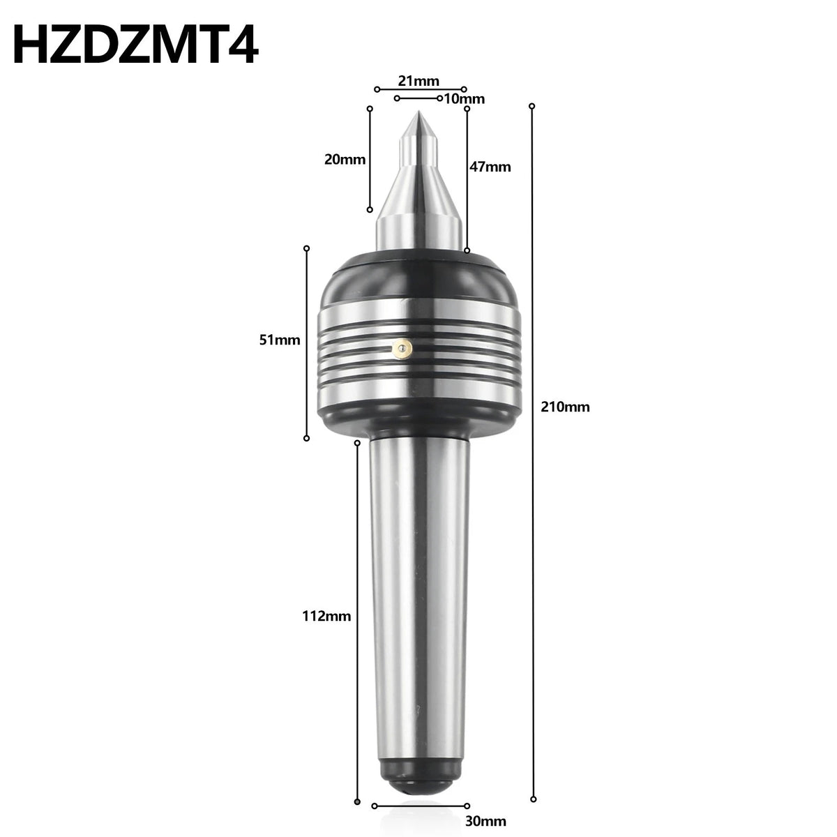 Live Revolving Center for MT2 Turning Tools (1 Piece)