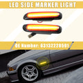 Front LED Side Marker Light Black Amber Lens Pair for BMW 1 Series (2011–2019)