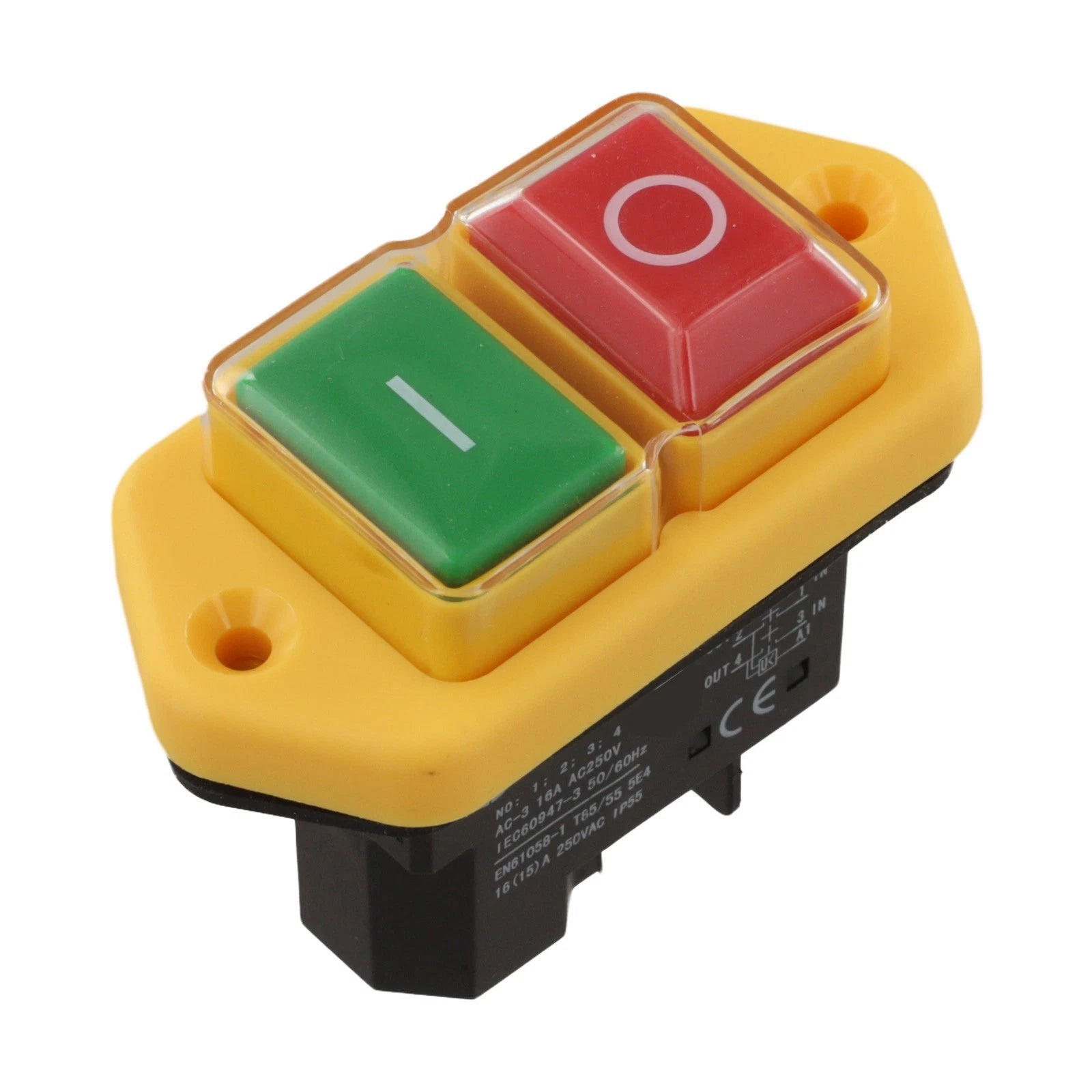 Pushbutton Switch KLD28A 5Pin 250V 16A for Lathes Power Tools