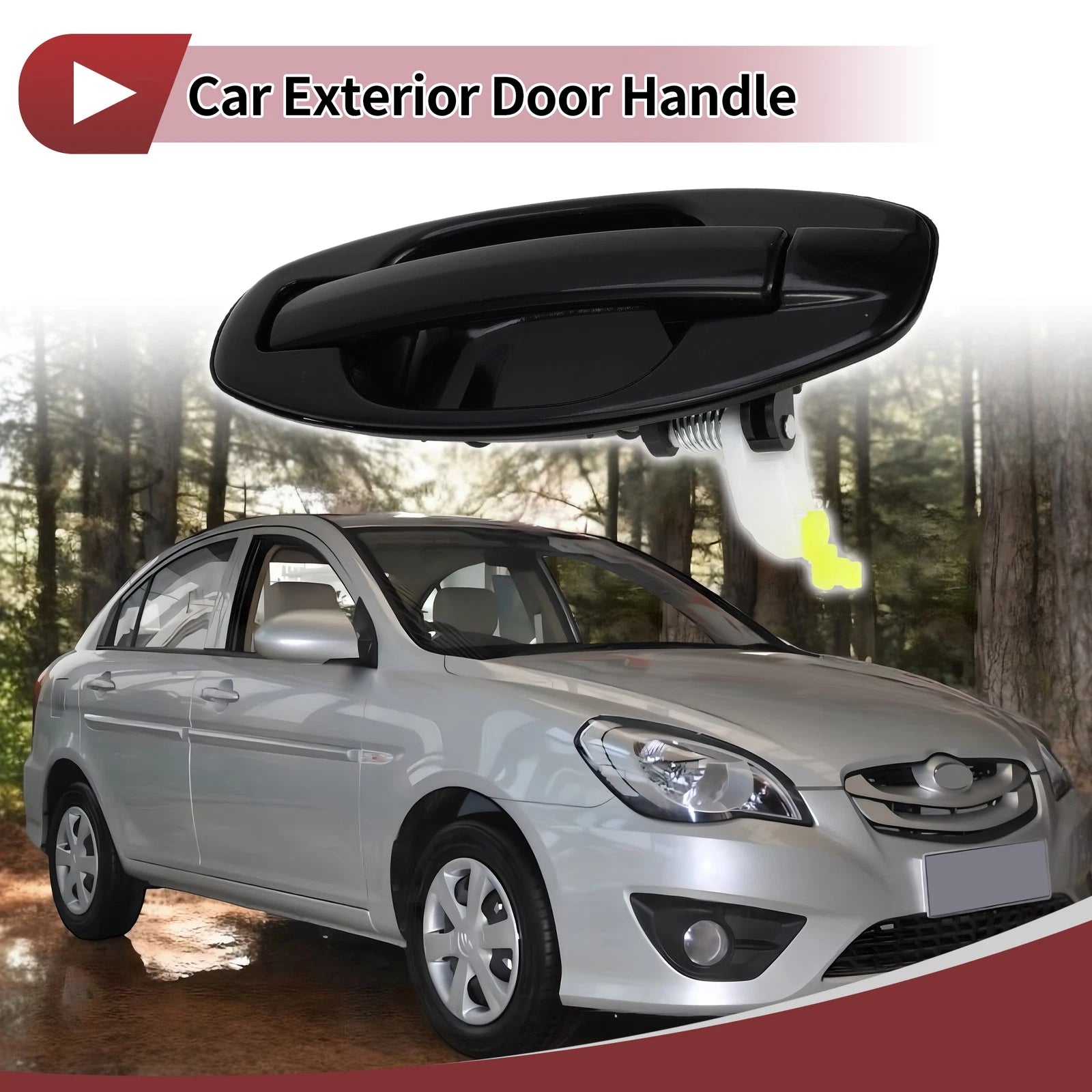 Car Exterior Door Handle Replacement for Hyundai Santa Fe Rear Right (2006–2012)