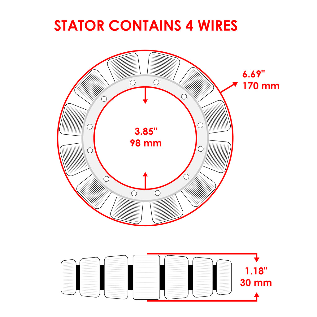 Stator Assembly for Mercury Outboard 75HP 2-Stroke (1994–2006)