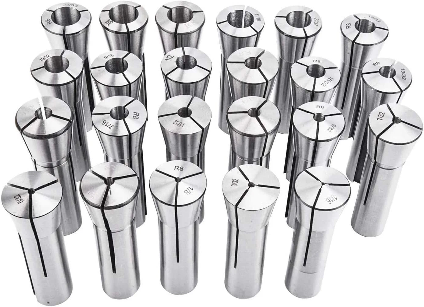 23 Piece Collet Set for Bridgeport (Fractional 1/16" to 3/4")