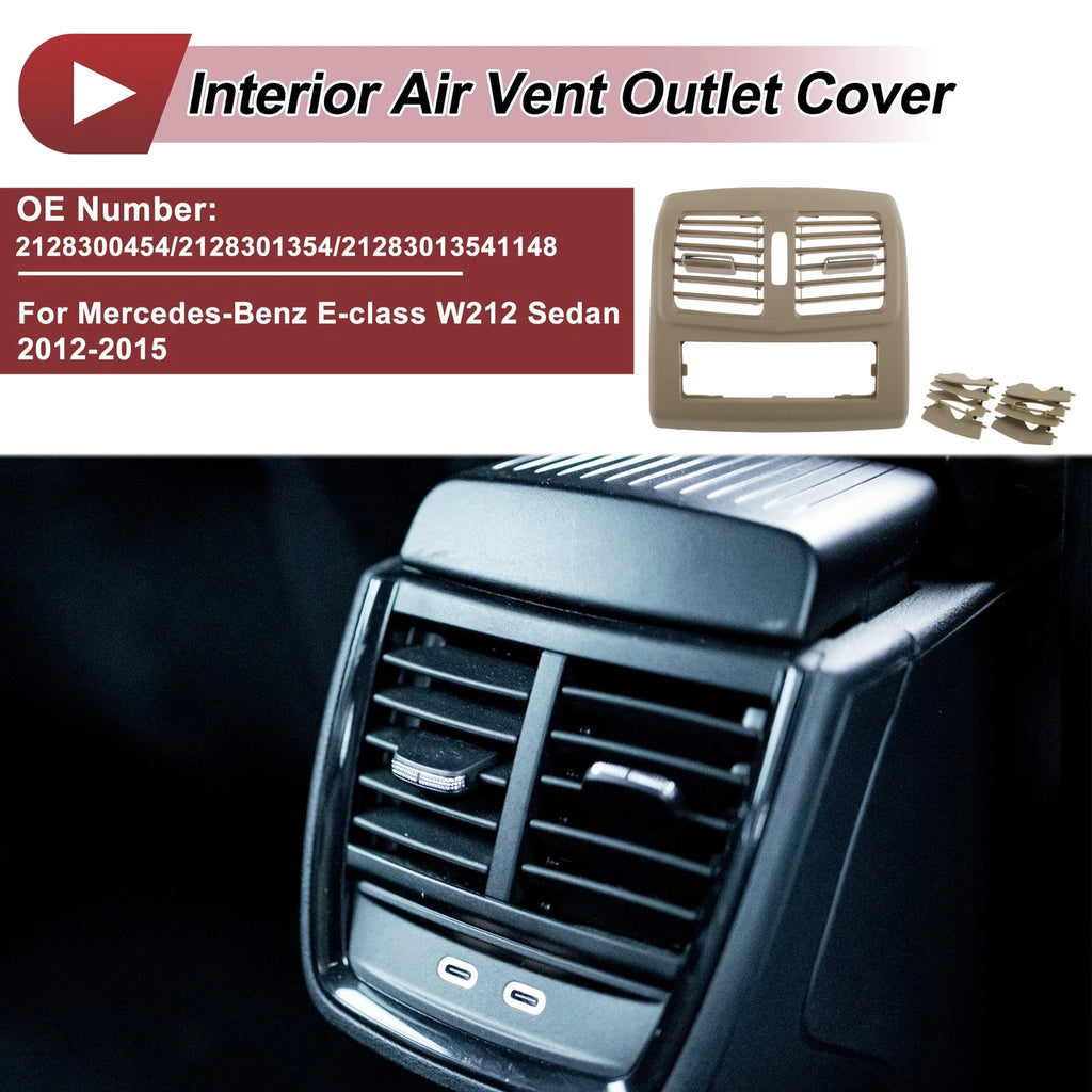 Rear Air Vent Outlet Cover Replacement for Mercedes-Benz E-Class Beige (2017–2023)