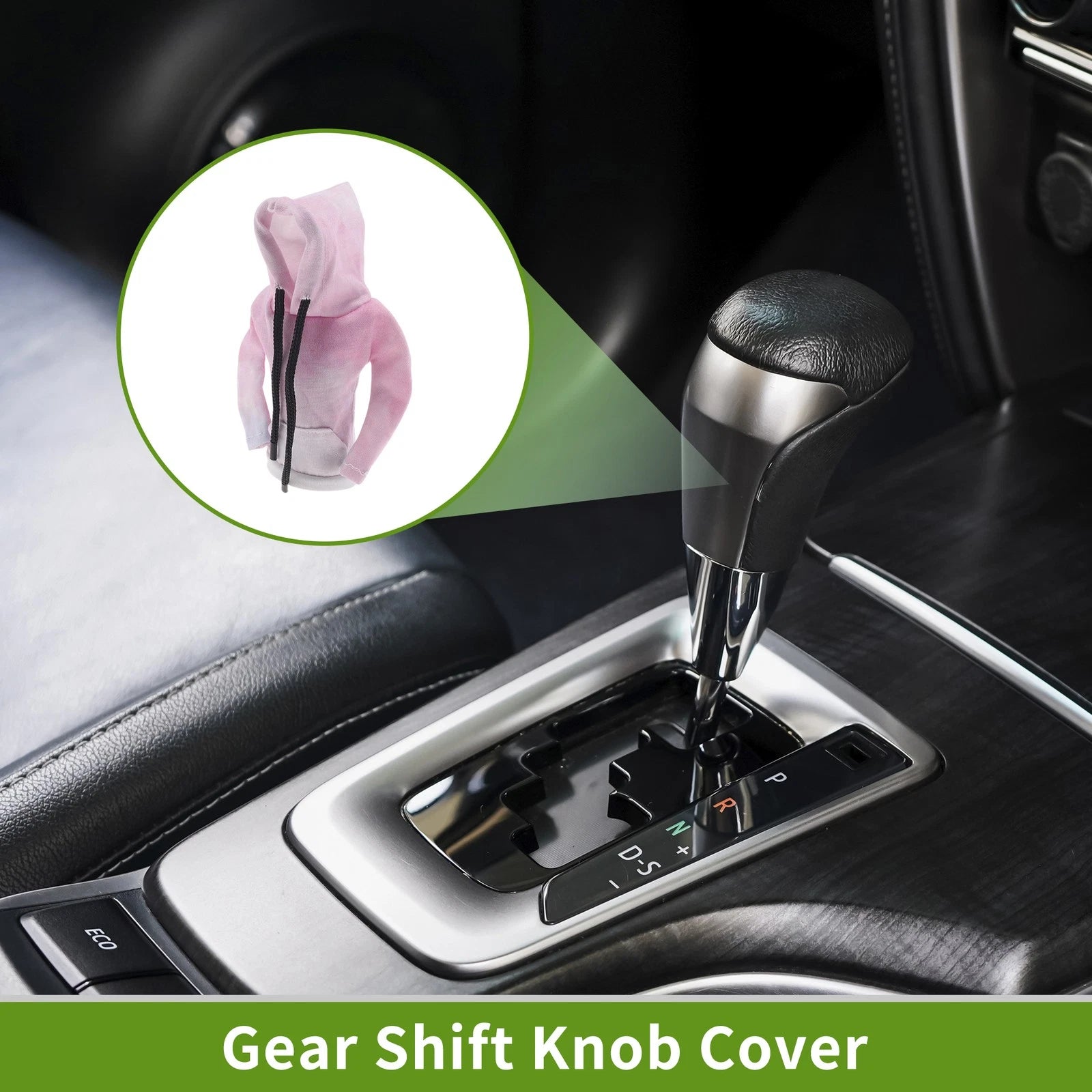 Gear Shift Knob Cover for Universal Fit (1 Pc) - Pink Polyester