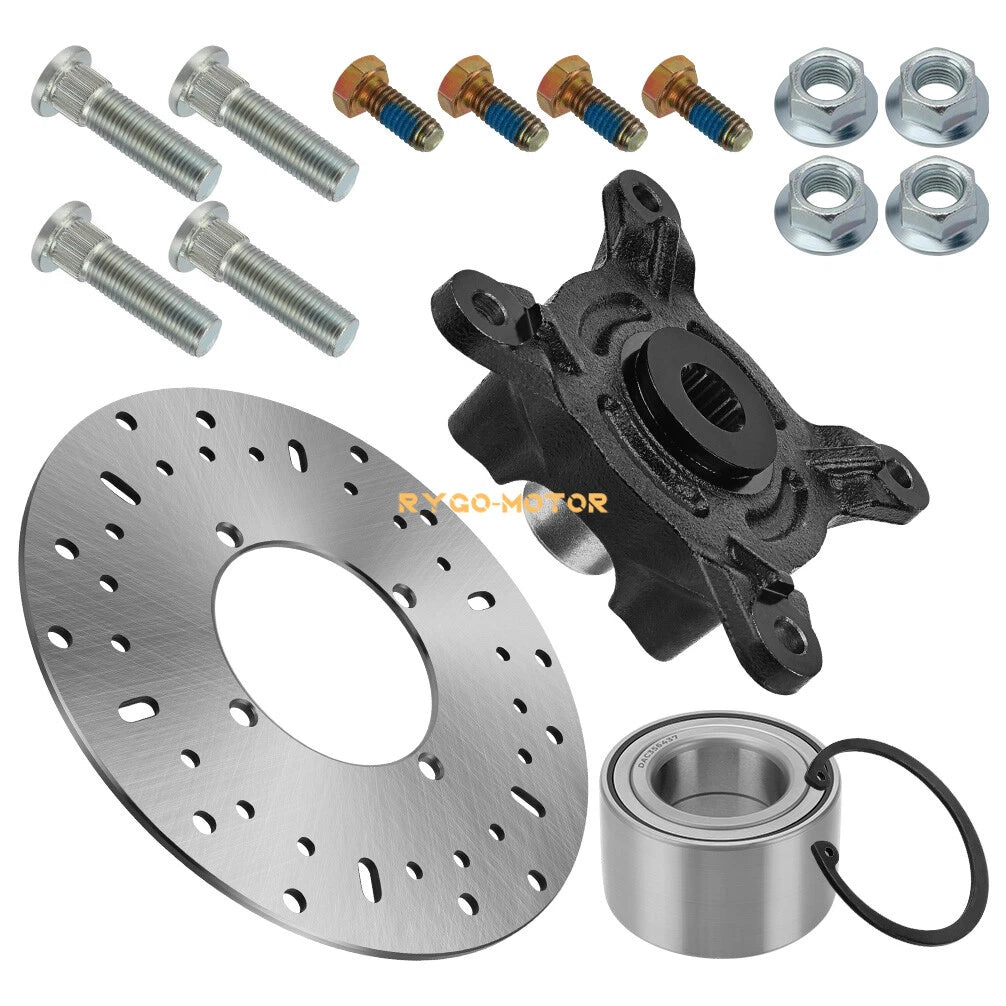 Front Wheel Hub w/Disc Rotor Bearing Kit for Polaris Ranger 500 570 EV (2017–2024)