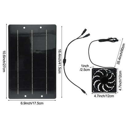 Solar Powered Exhaust Fan Adjustable Speed for Various Settings