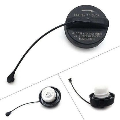 Fuel Tank Gas Cap for Jeep Dodge Chrysler (1999–2019) Non-Locking W/Tether Black