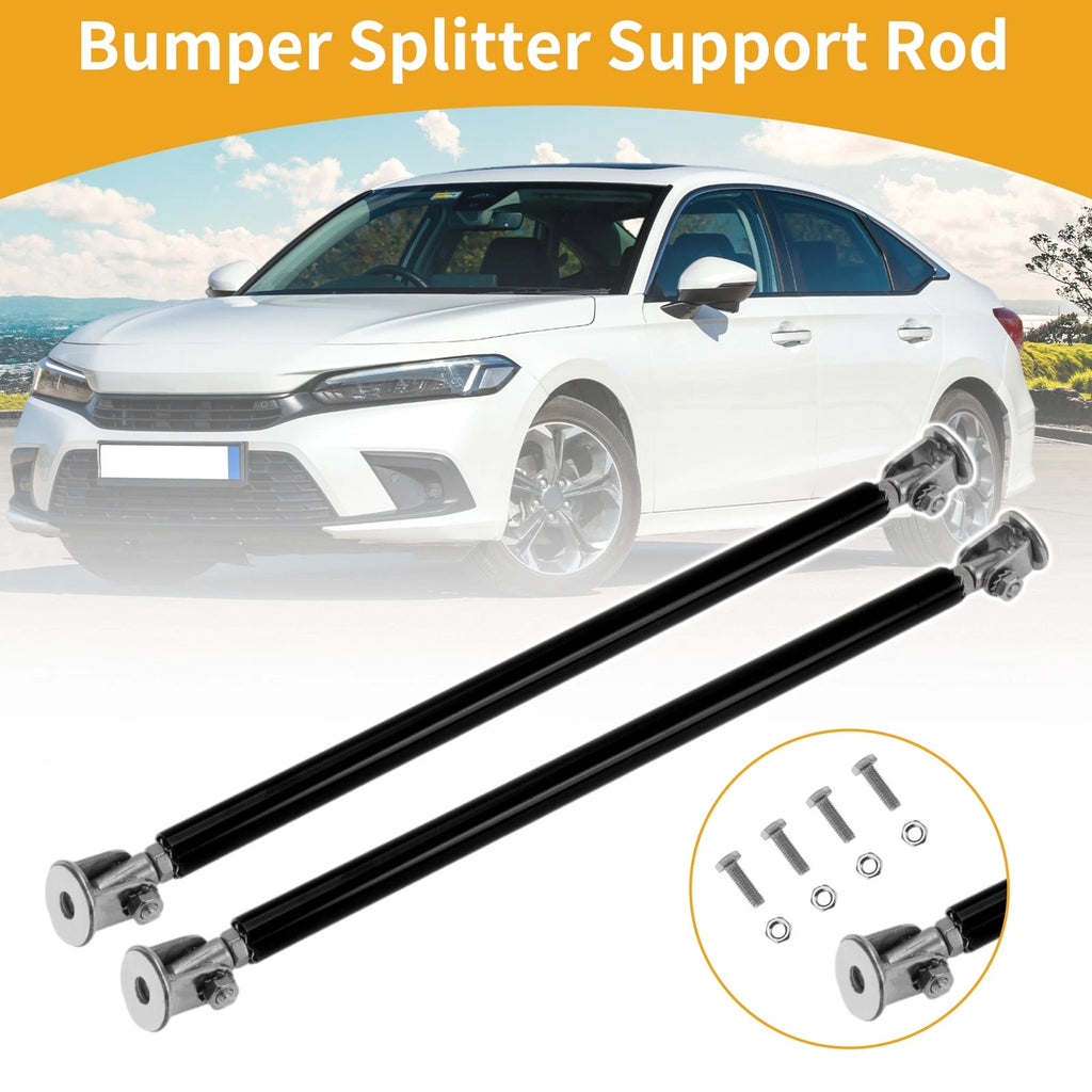 2X Adjustable Front Bumper Lip Splitter Strut for Universal Vehicles (No Drilling)