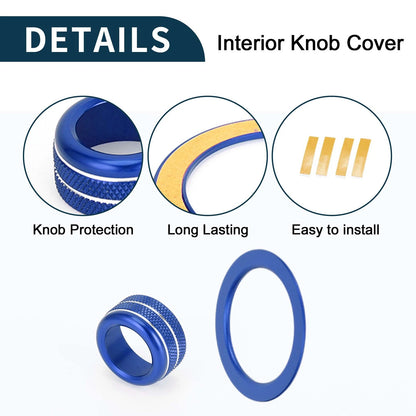 3X Media Tune Engine Start Button Knob Cover Ring for Subaru WRX (2022–2023) Blue