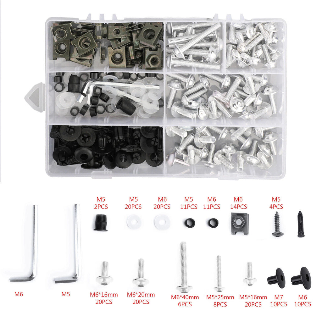 Fairing Bolts Screws Kit Silver for Yamaha YZF R6 R1 R25 R125 R3 T-MAX MT XJR (2000–2023)