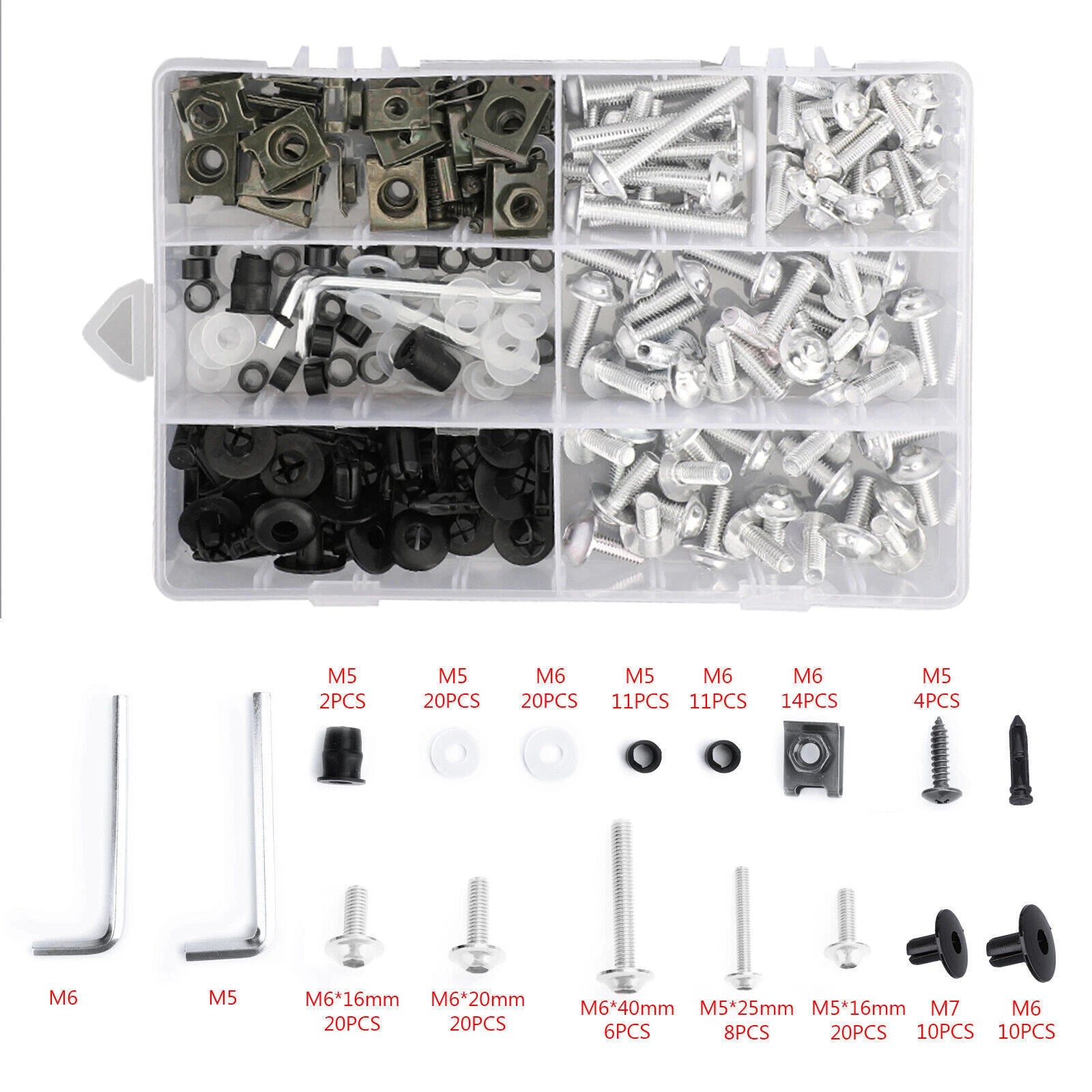 Fairing Bolts Screws Kit Silver for Yamaha YZF R6 R1 R25 R125 R3 T-MAX MT XJR (2000–2023)