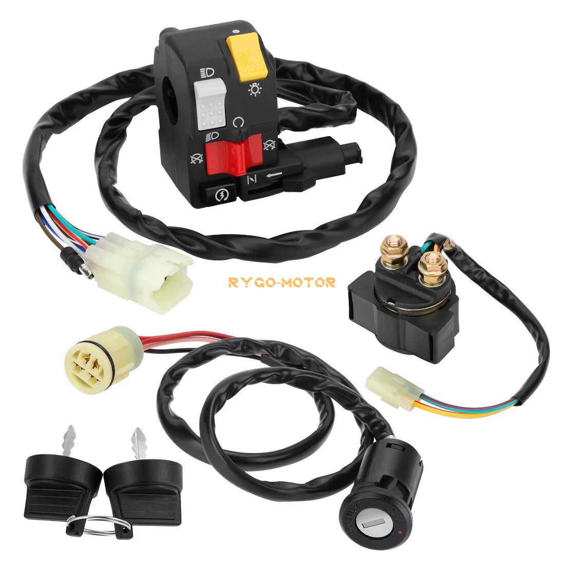 Handlebar Key Starter Relay Switch Kit for Honda Foreman 450 TRX450FM (1998–2004)