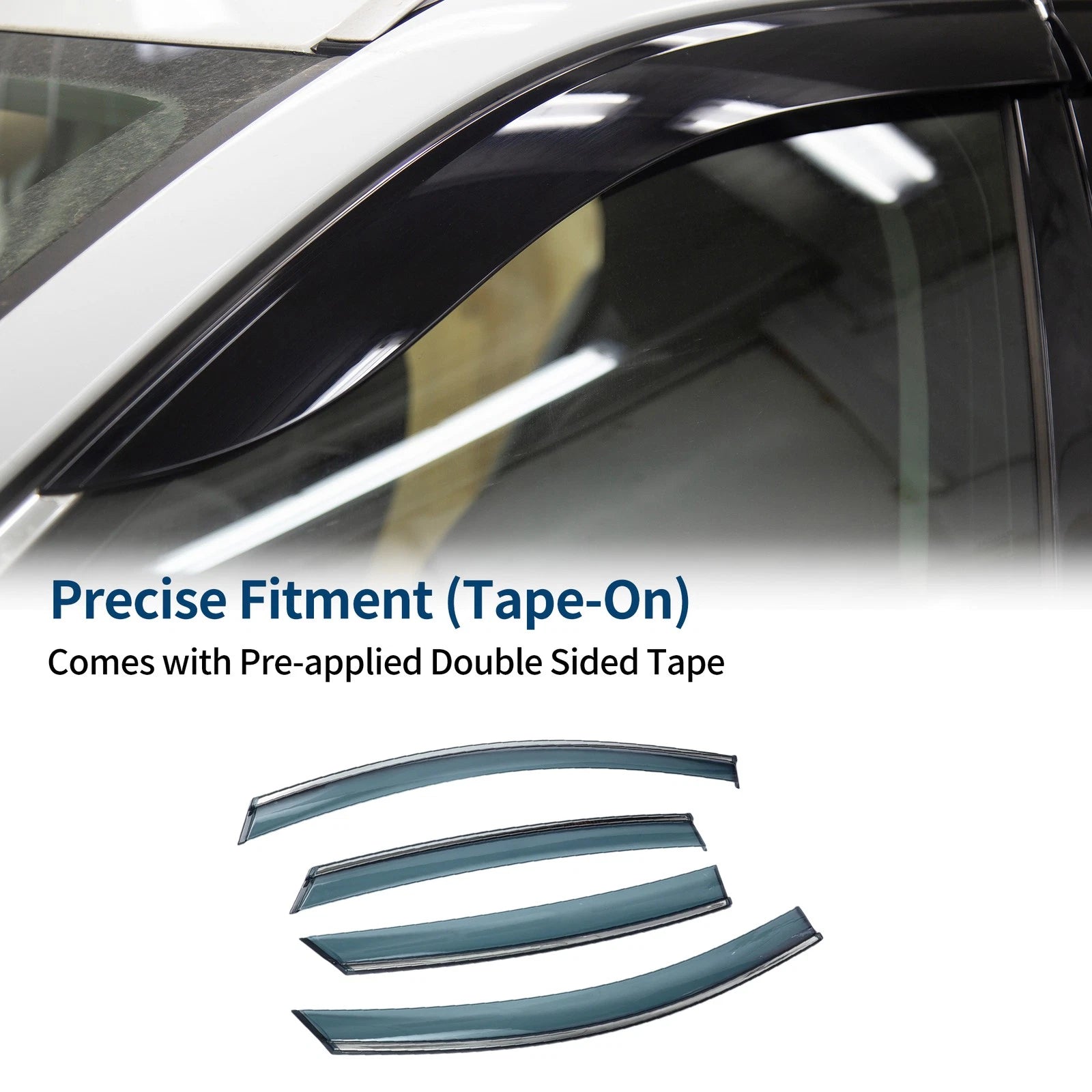 Window Deflectors Side Visors 1 Set for Ford Fusion (2013–2020)