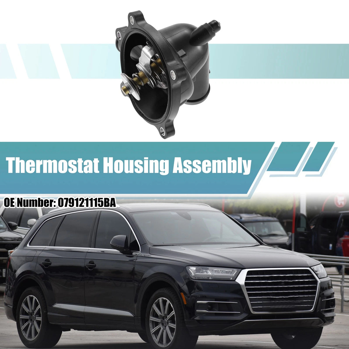 Thermostat Housing Assembly Replacement for Volkswagen 079121115BA (2009–2016)