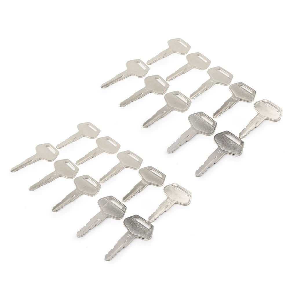 20pcs Ignition Keys Kit for Komatsu Excavator Dozer Loader