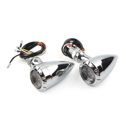 LED Red/Amber Brake Blinker Turn Signal Tail Light for Harley Suzuki Motorcycle