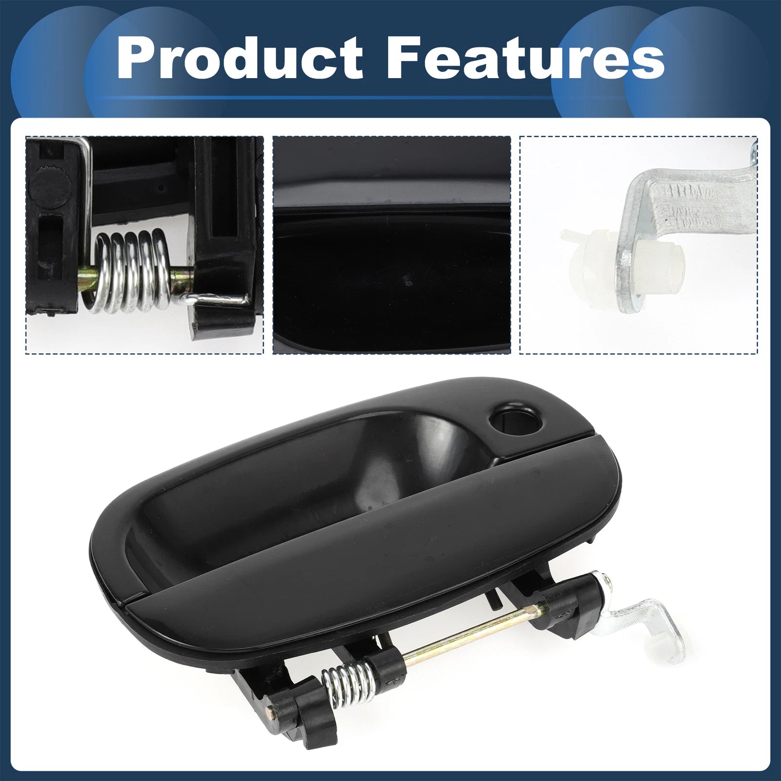 Front Right Door Handle for Hyundai H1 Starex (1998–2007) Black