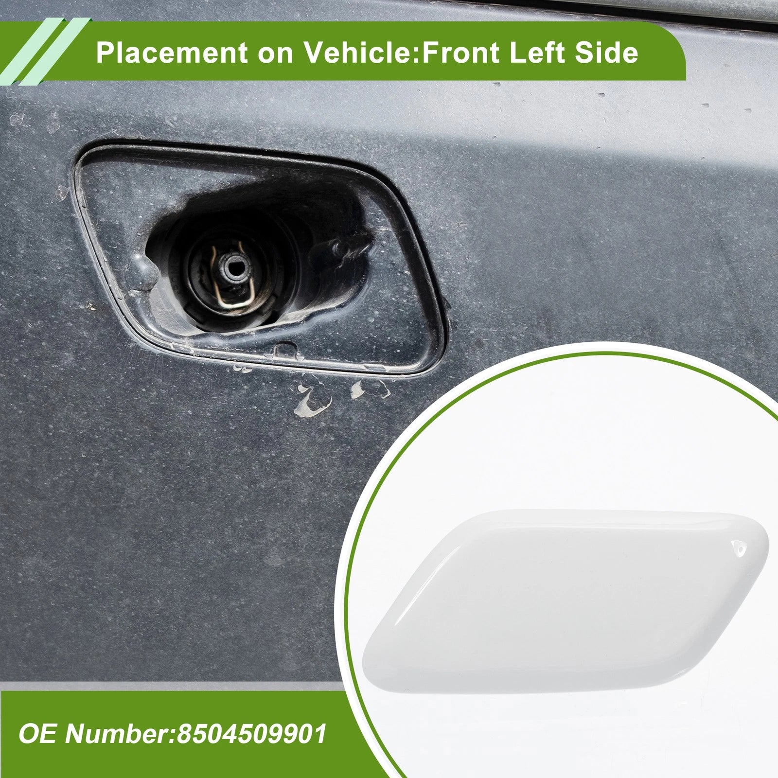 Front Left Washer Nozzle Cover Cap Replacement for Toyota Avensis (2003–2008)