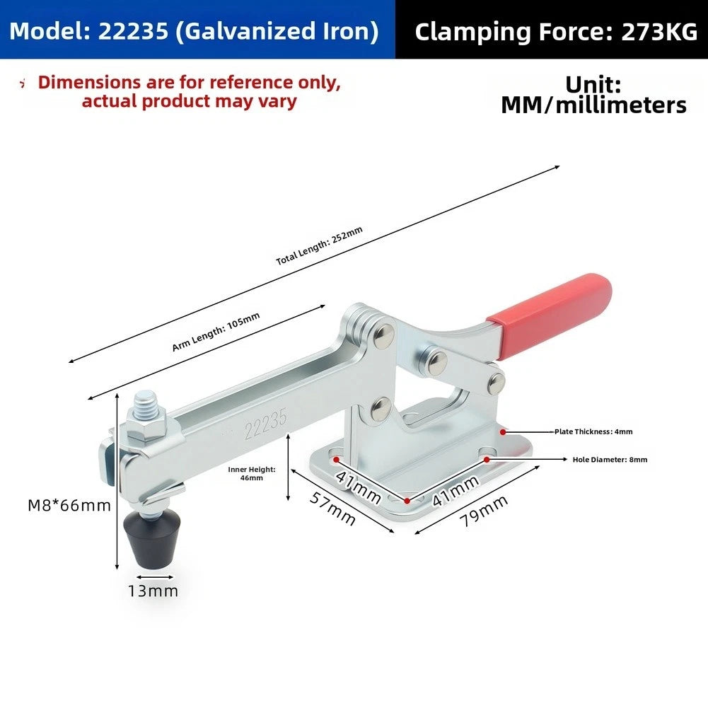 Woodworking Fixture GH22235 Horizontal Design with Full Threaded Adjustment
