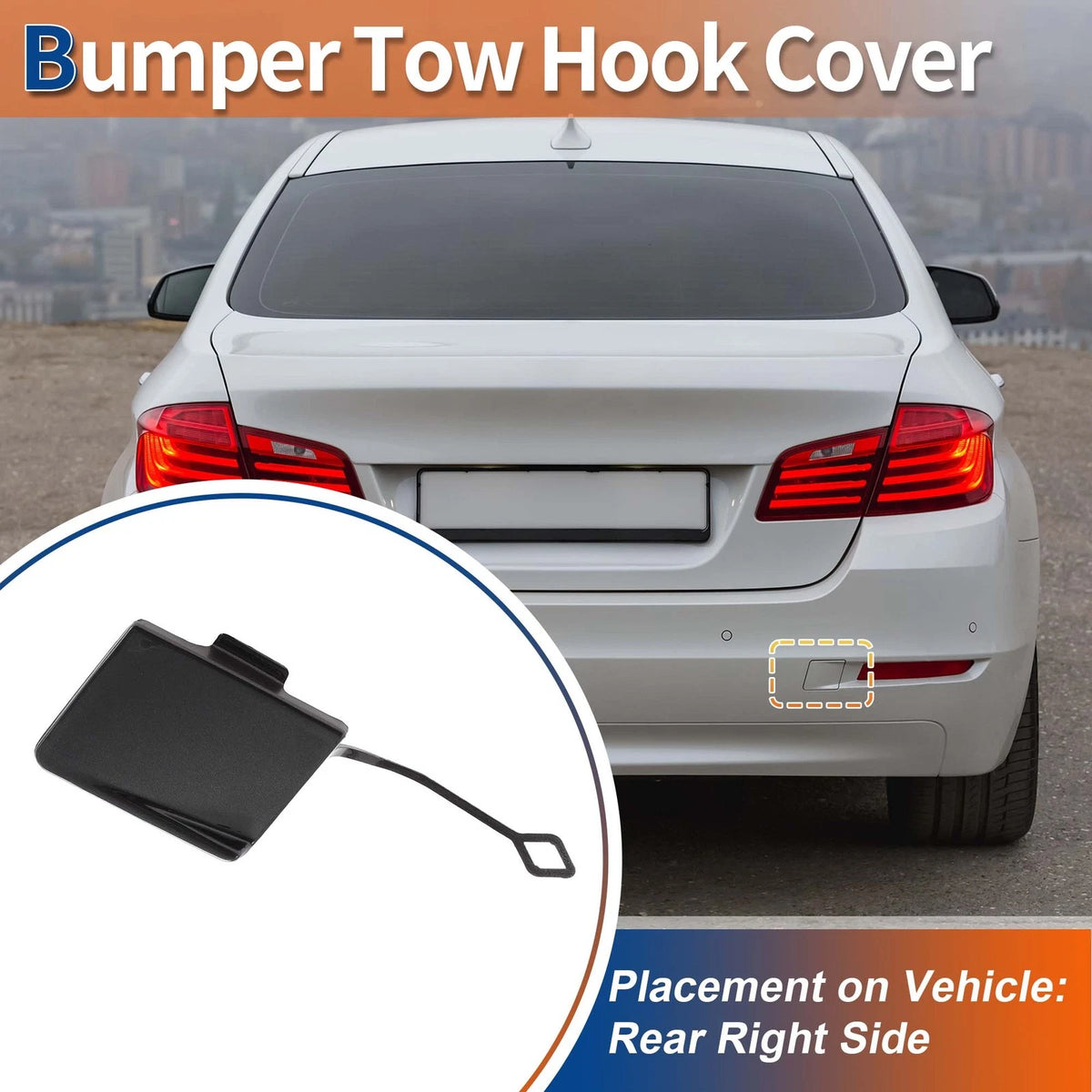 Rear Tow Hook Cover Replacement for BMW 5-Series F10 (2011–2016)