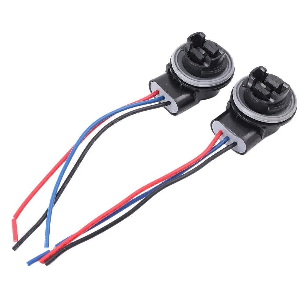Bulb Socket for Brake Turn Signal Light Harness Wire Plug Connector (3156 3056 3456)