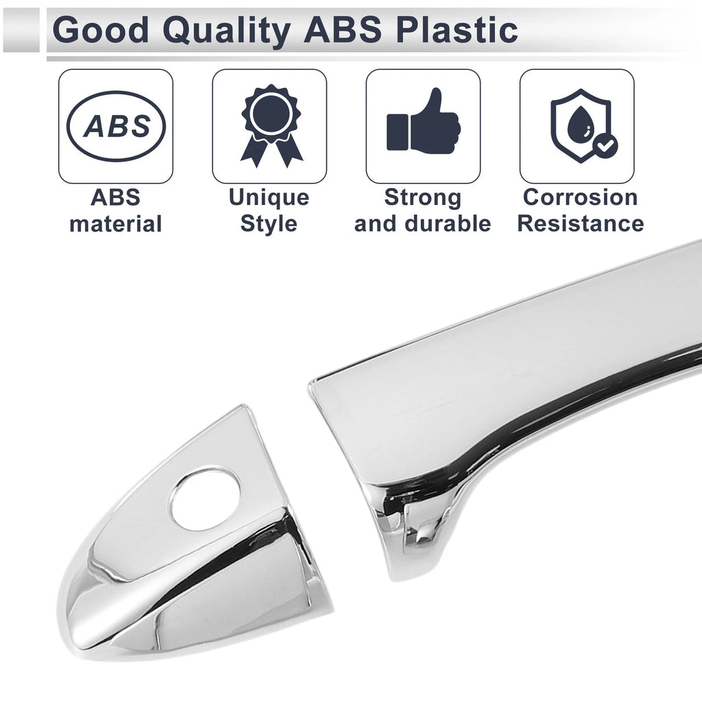 Door Handle Cover for Toyota Corolla (2014–2018) - Silver Tone
