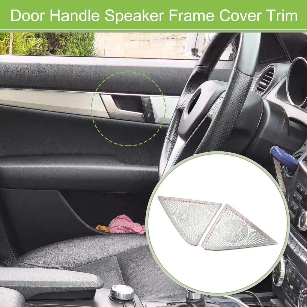Inner Door Handle Speaker Frame Cover Trim for Mercedes C Class W204 (2PC) (2007–2015)