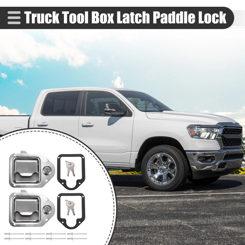 Tool Box Latch Paddle Lock RV Handle for Car Truck RV Trailer UTV (Set)