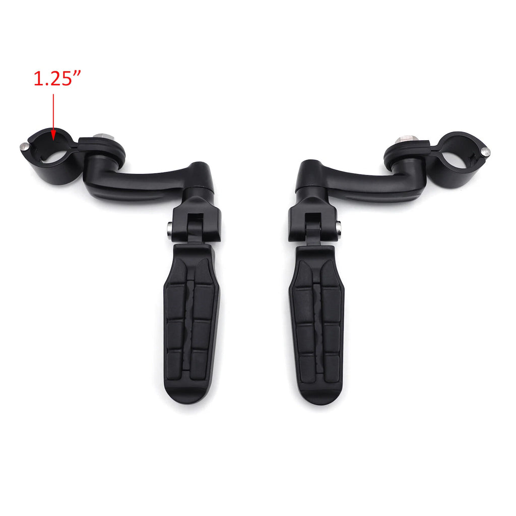 Saddle FootPeg Arched Footrest for Harley (1.25" Engine Guard Crash Bar)