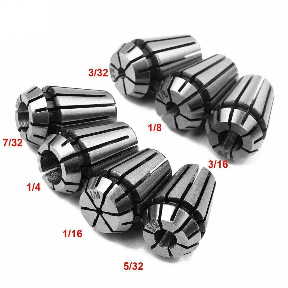 7Pcs ER11 Spring Collet for CNC Milling Lathe Tool (1/16"-1/4")