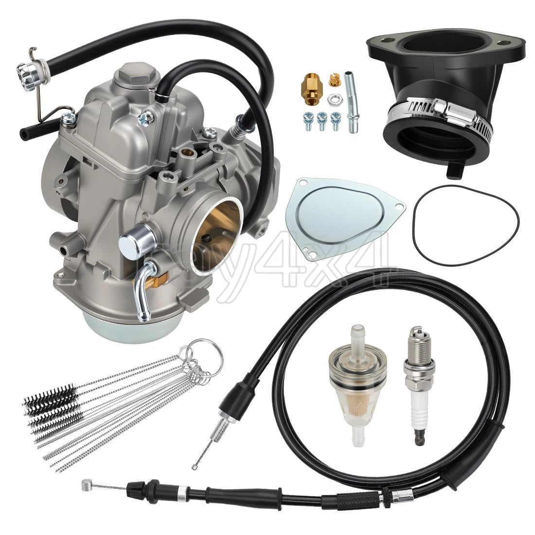 Carburetor & Intake Boot Cable Kit for Polaris Sportsman Scrambler 500 (1998–2012)
