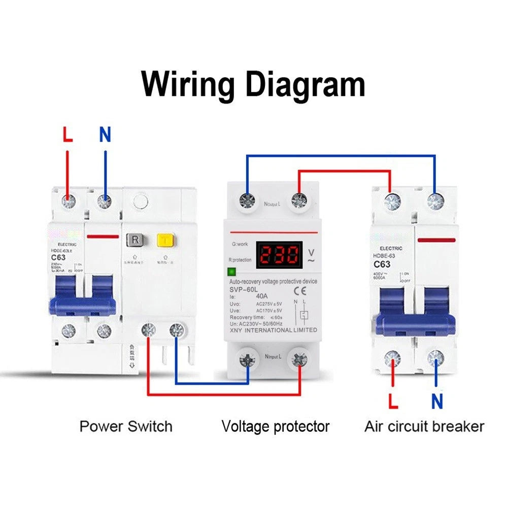 230V Auto Reset Over/Under Voltage Relay for Reliable Performance