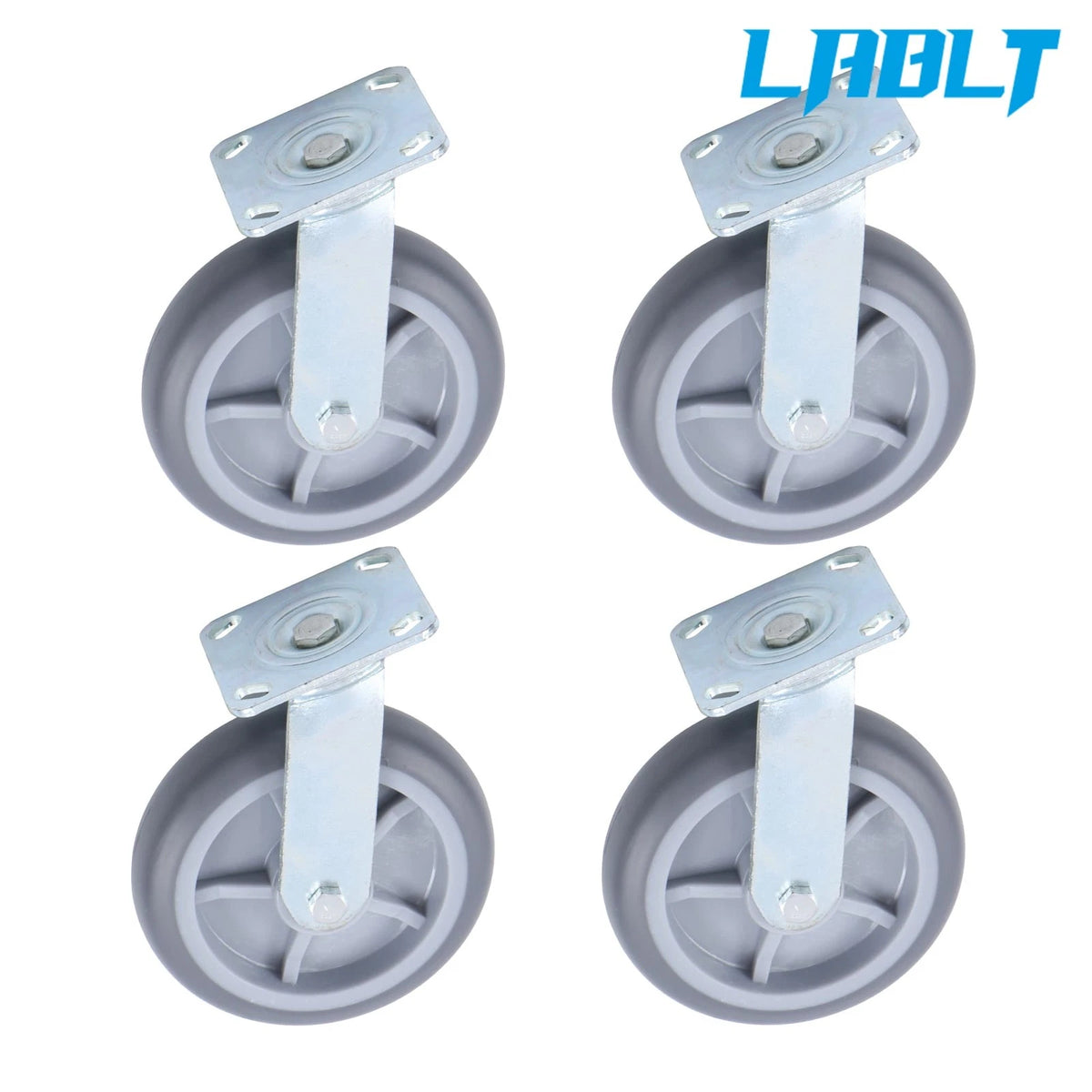 Set of 4 Swivel Casters for Drywall Carts (2800 lbs, 8x2")