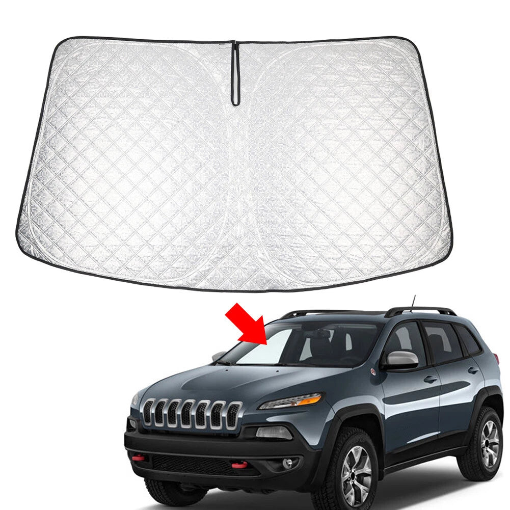 Foldable Windshield Sun Shade Visor for Jeep Cherokee (2014–2021)