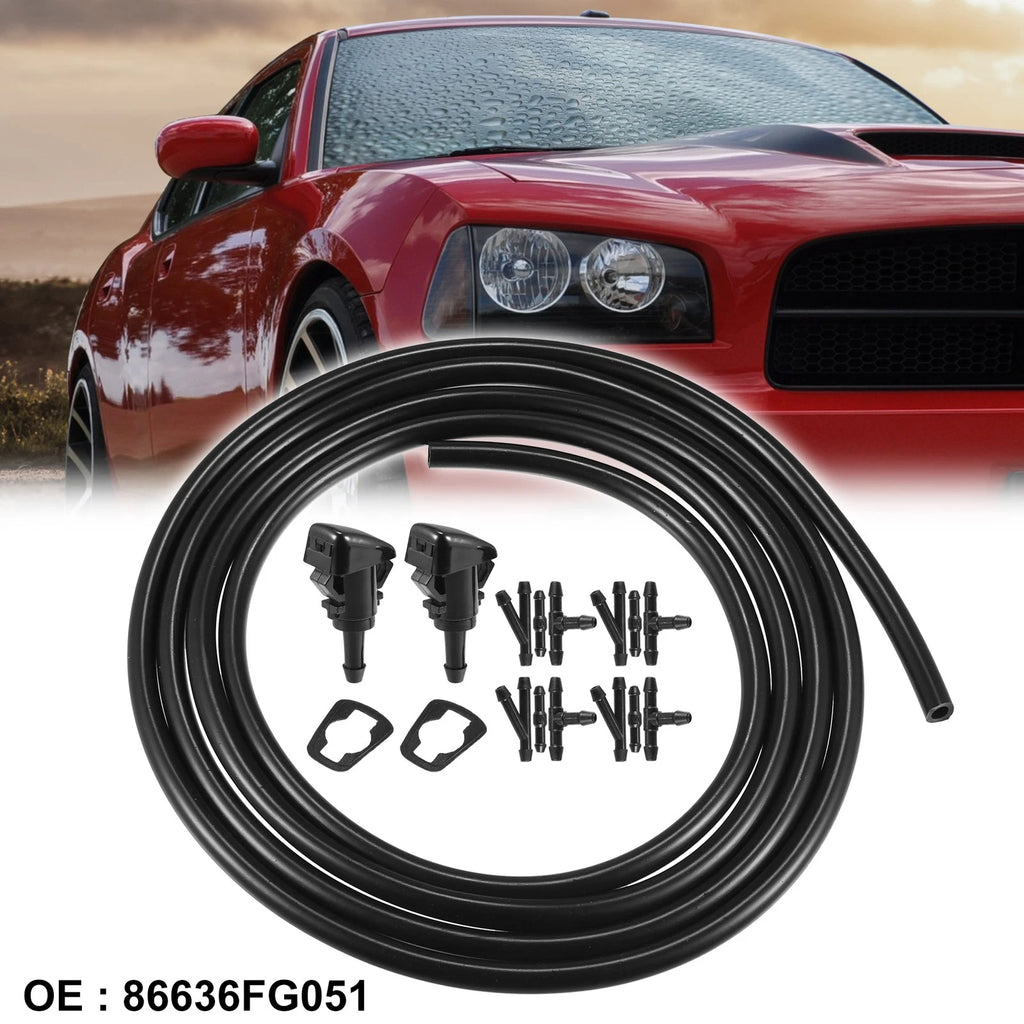 Windshield Washer Nozzle Hose Kit Set for Subaru Impreza (2008–2016)