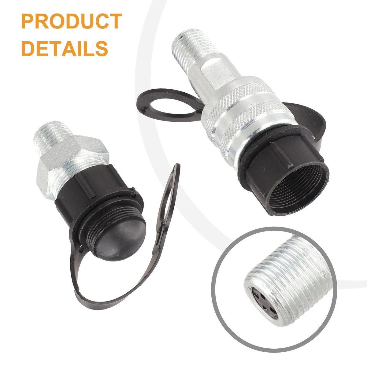 Set of 2 Hydraulic Coupling Quick Connectors ZG3/8 for Automotive Use