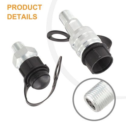 Set of 2 Hydraulic Coupling Quick Connectors ZG3/8 for Automotive Use