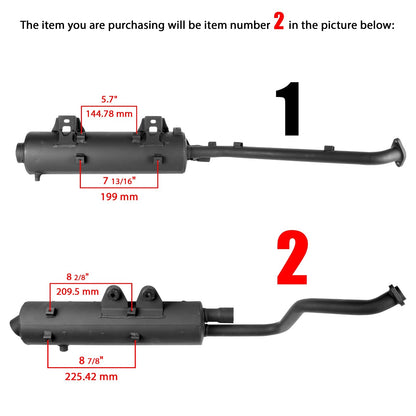 Exhaust Muffler and Gasket Replacement for Kawasaki ATV (2000–2022)