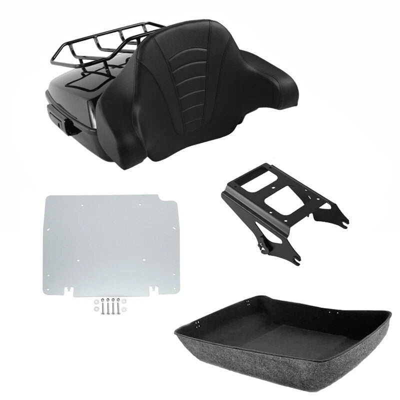 Trunk Backrest Pad Rack Mount Plate for Harley Road King (2009–2013)