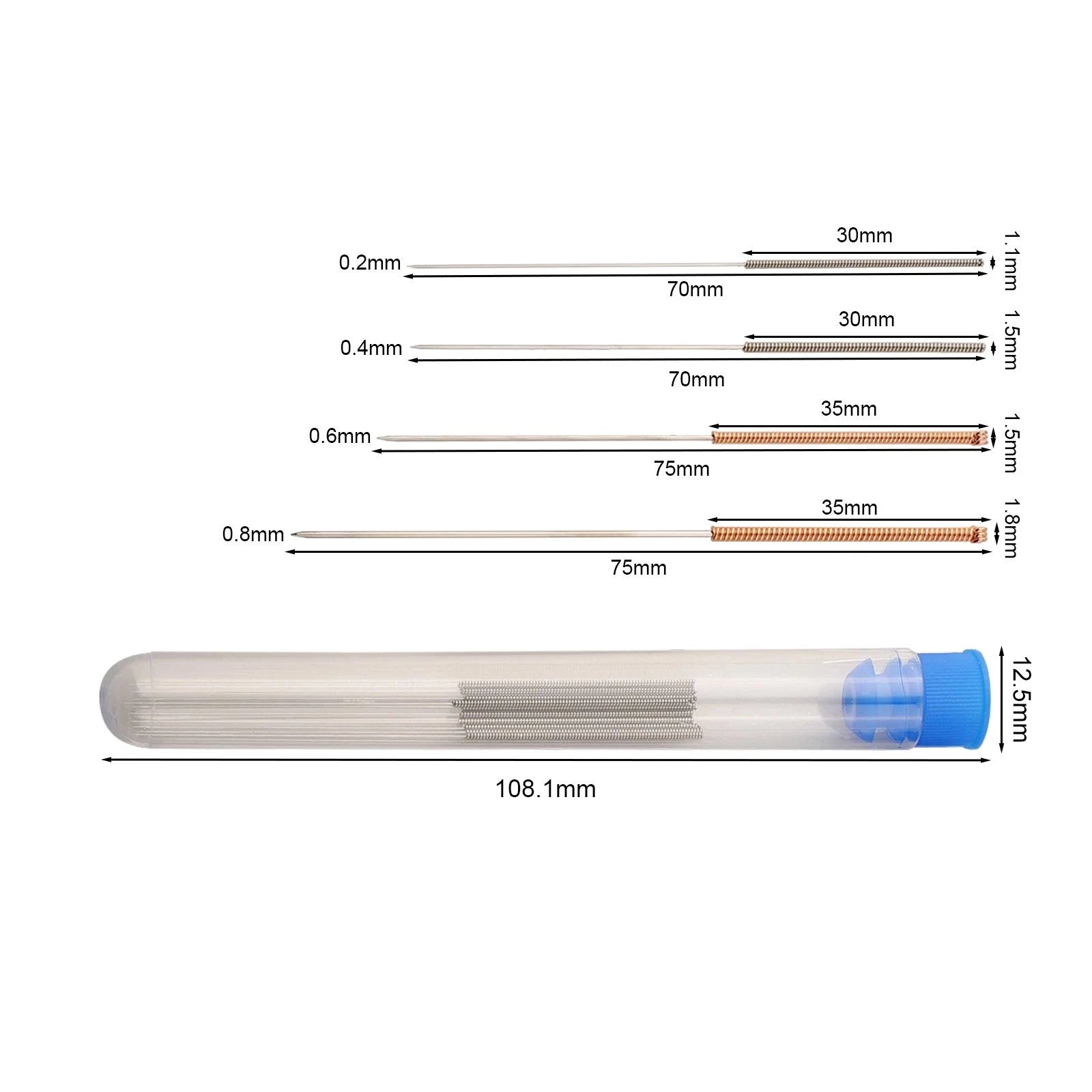 40pcs Nozzle Cleaning Needles for 3D Printers