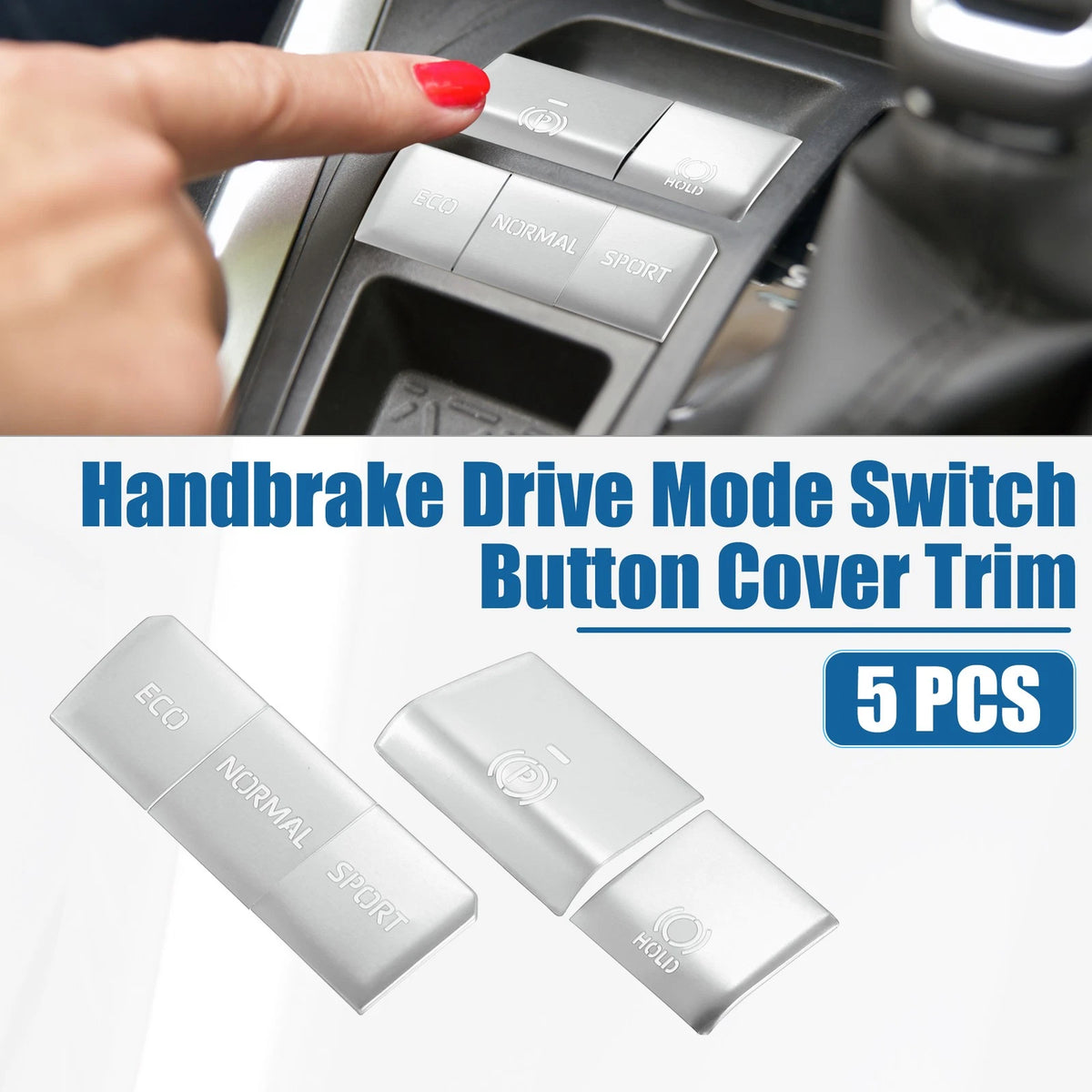 Handbrake Drive Mode Button Cover Trim Set for Toyota RAV4 (2019–2022)