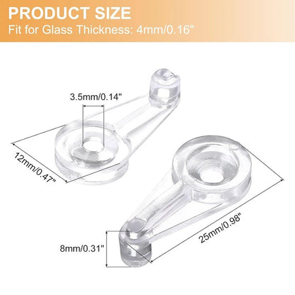 50 Pieces Glass Panel Retainer Clips for Furniture Cabinets