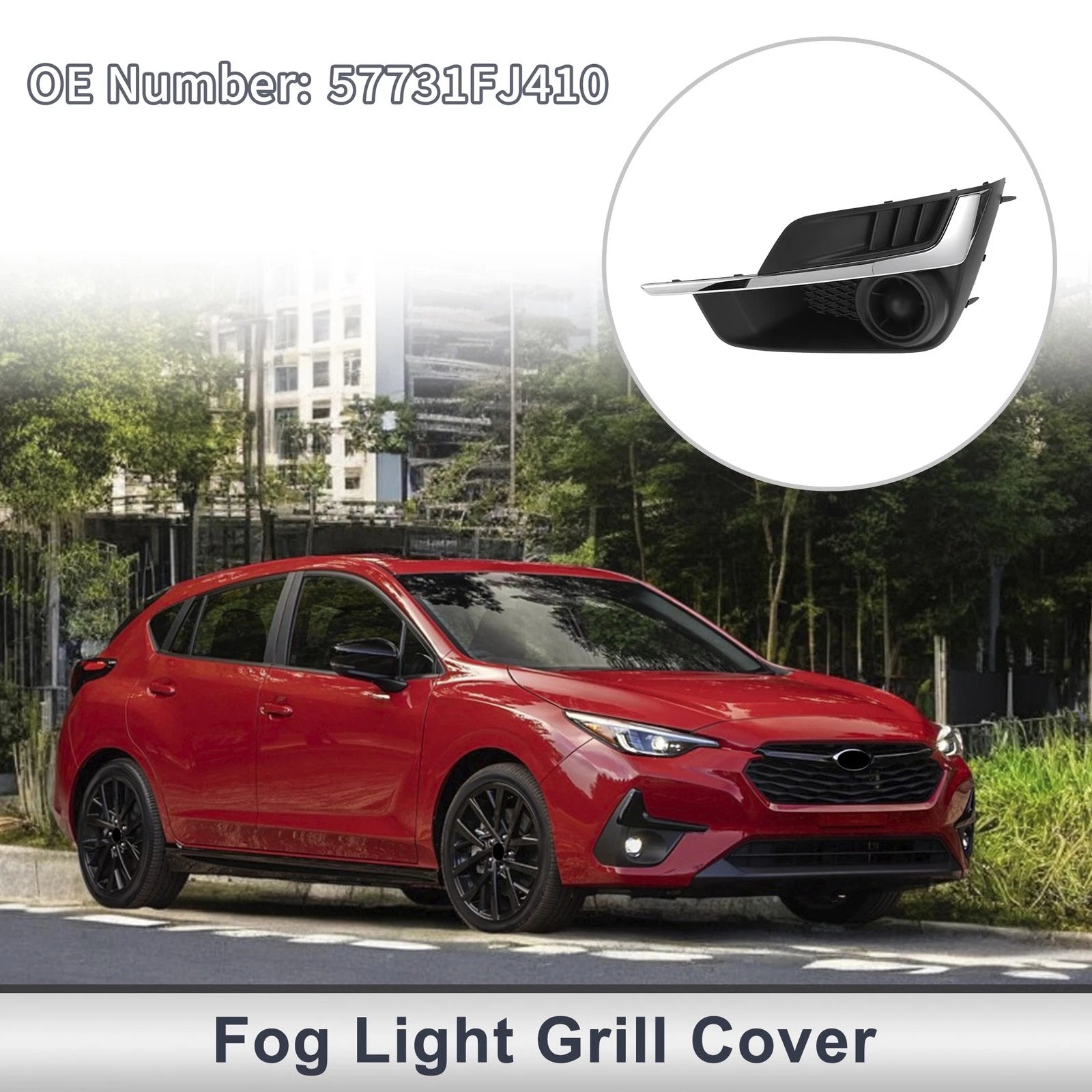 Front Left Fog Light Grill for Subaru Impreza (2015–2016) Replacement