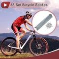 Bicycle Wheel Spokes Set 220mm Carbon Steel Galvanized for Universal Bikes