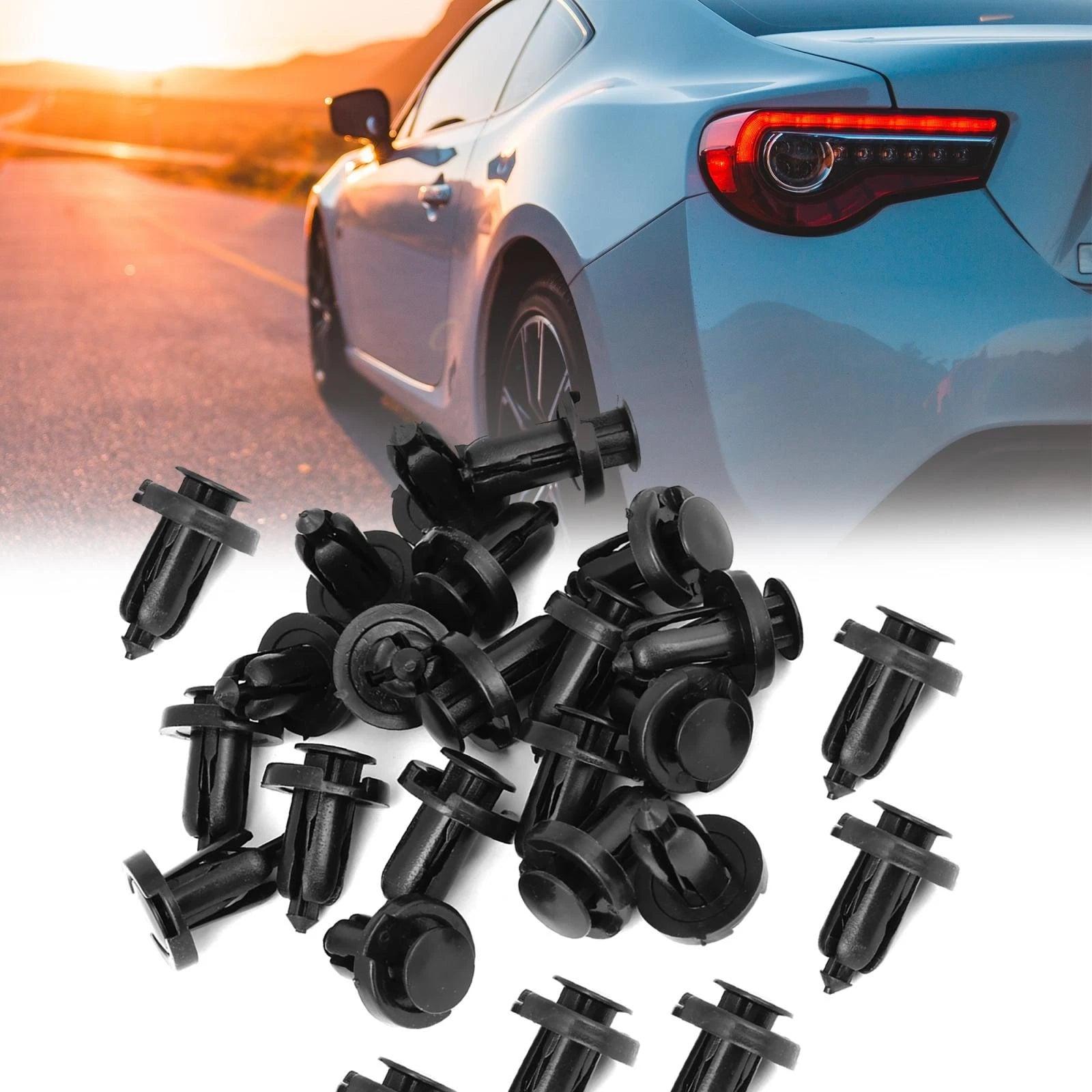 25pcs Bumper Push Rivet Retainer Clips for Honda Hood Splash Guard (2011–2018)