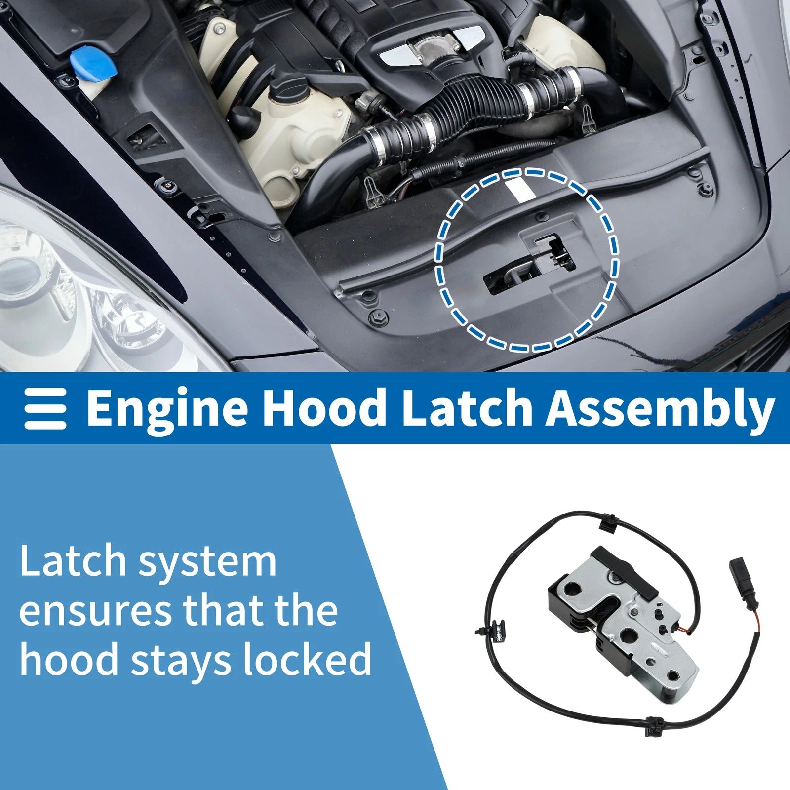 Hood Latch Assembly Replacement for Volkswagen GTI Hatchback (2006–2008)