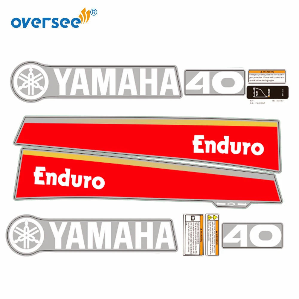 Sticker Kit for Yamaha 40HP 2T Outboard (Anti-UV, Not Fade)