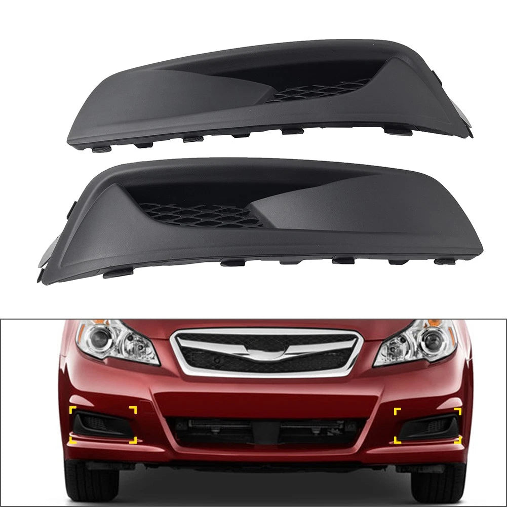 2X Front Bumper Fog Light Trim Bezel Cover Black for Subaru Legacy (2010–2012)