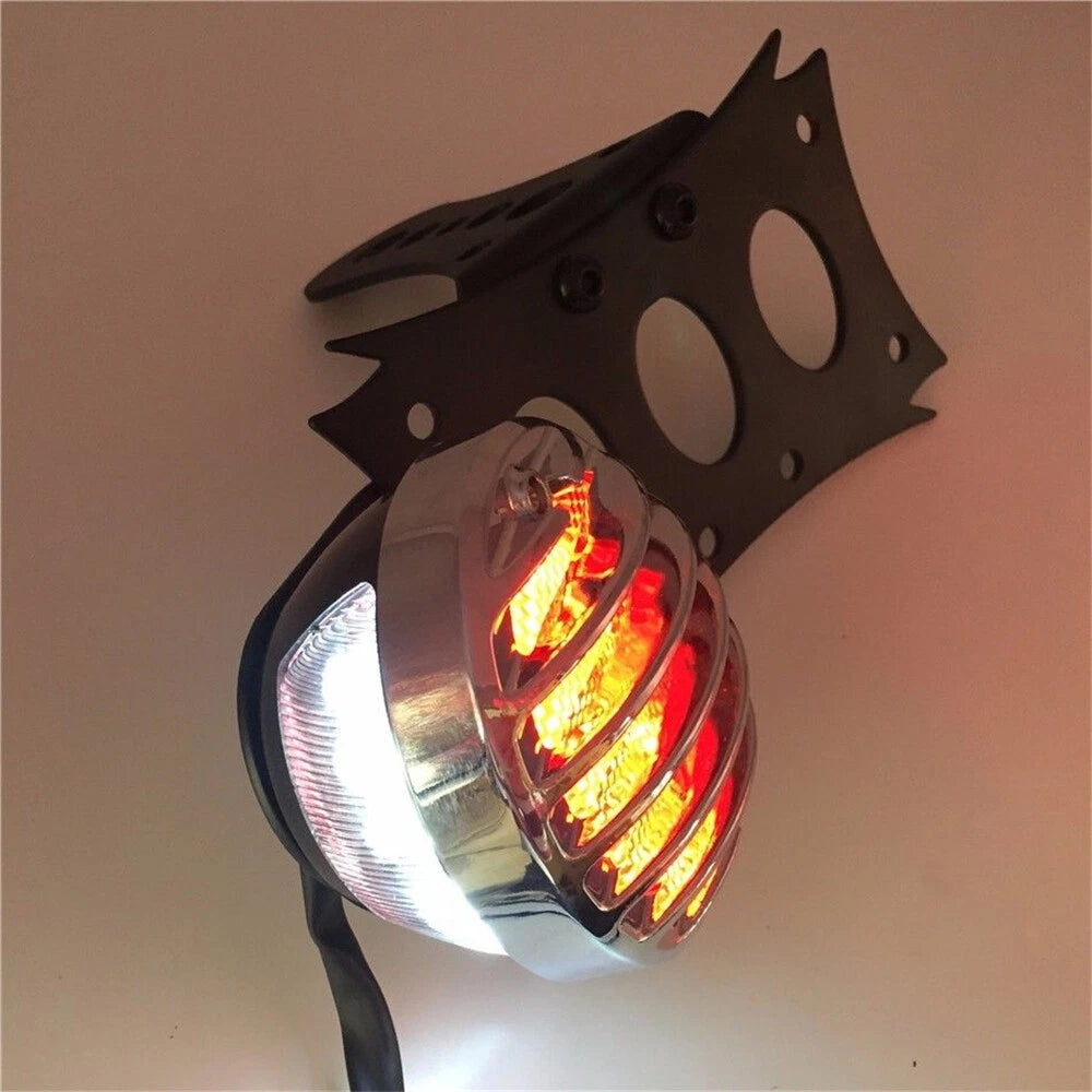 License Bracket & Tail Light for Harley Touring Bobber Chopper (Fit)